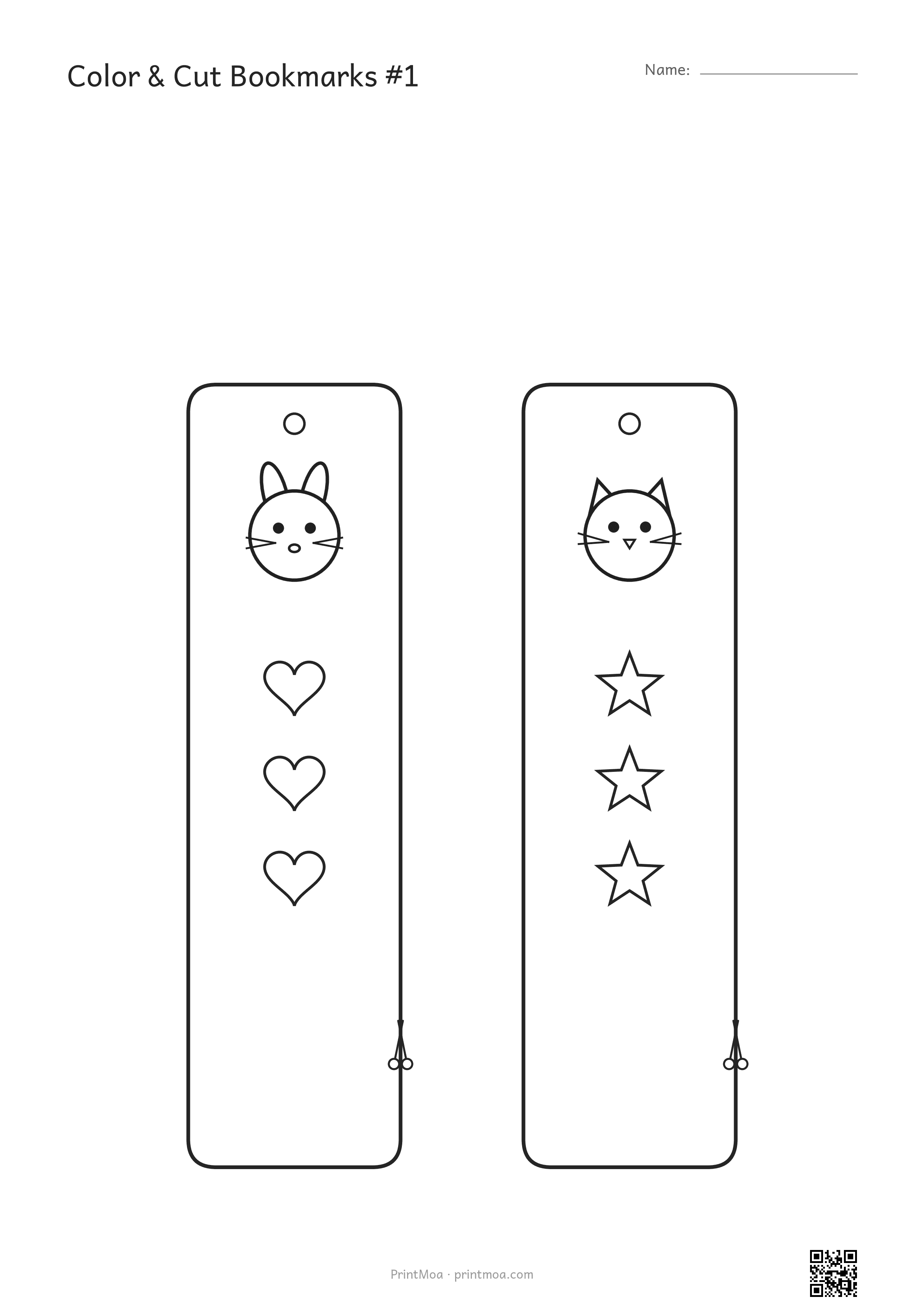 Color & Cut Bookmarks