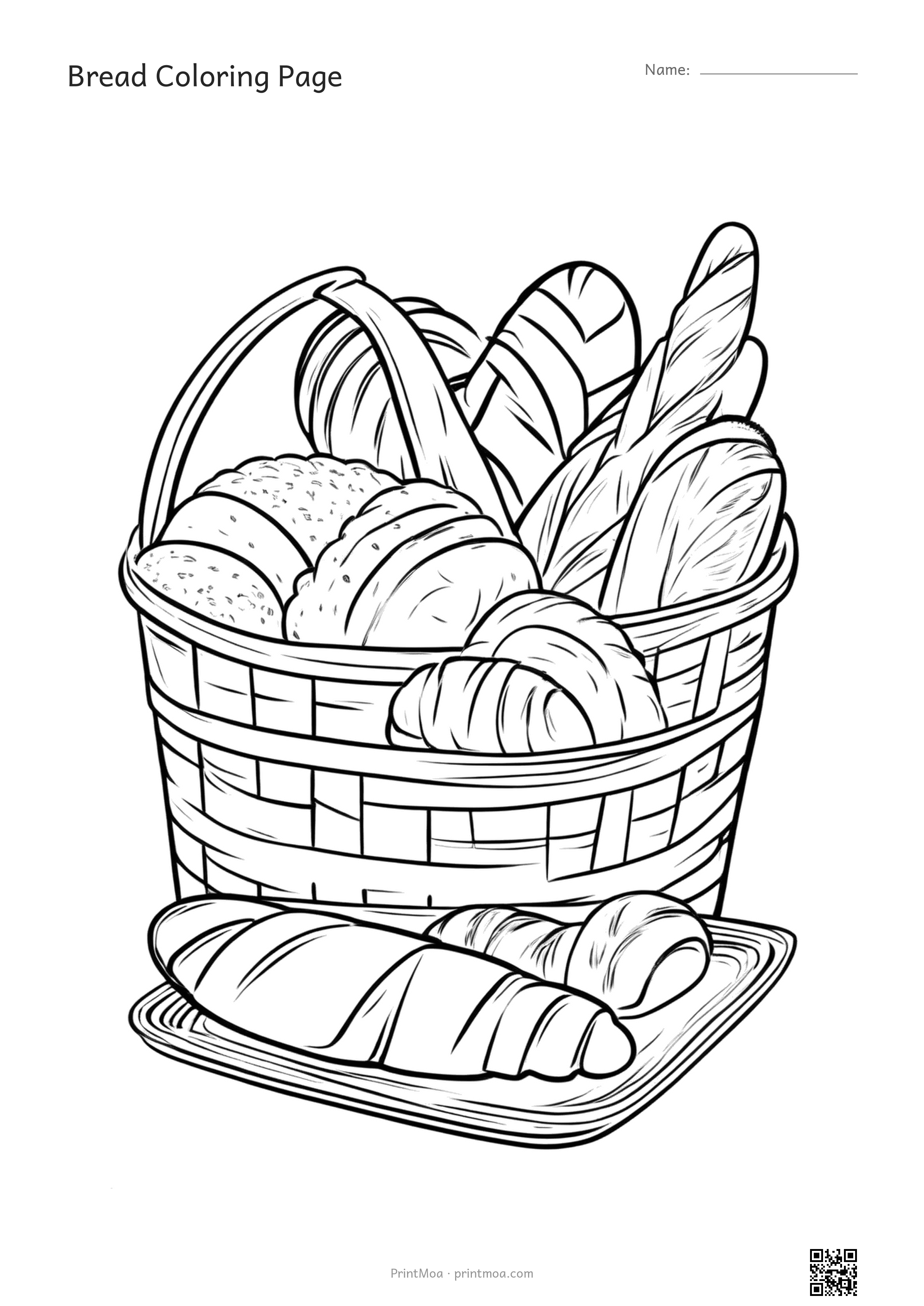 Bread Coloring Page