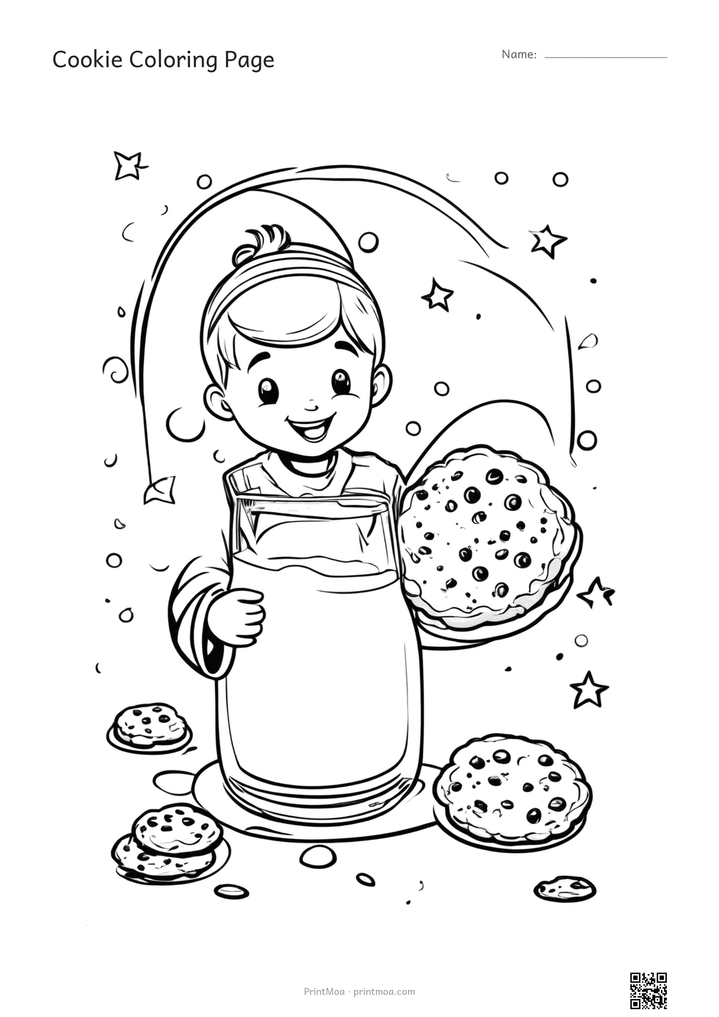 Cookie Coloring Page