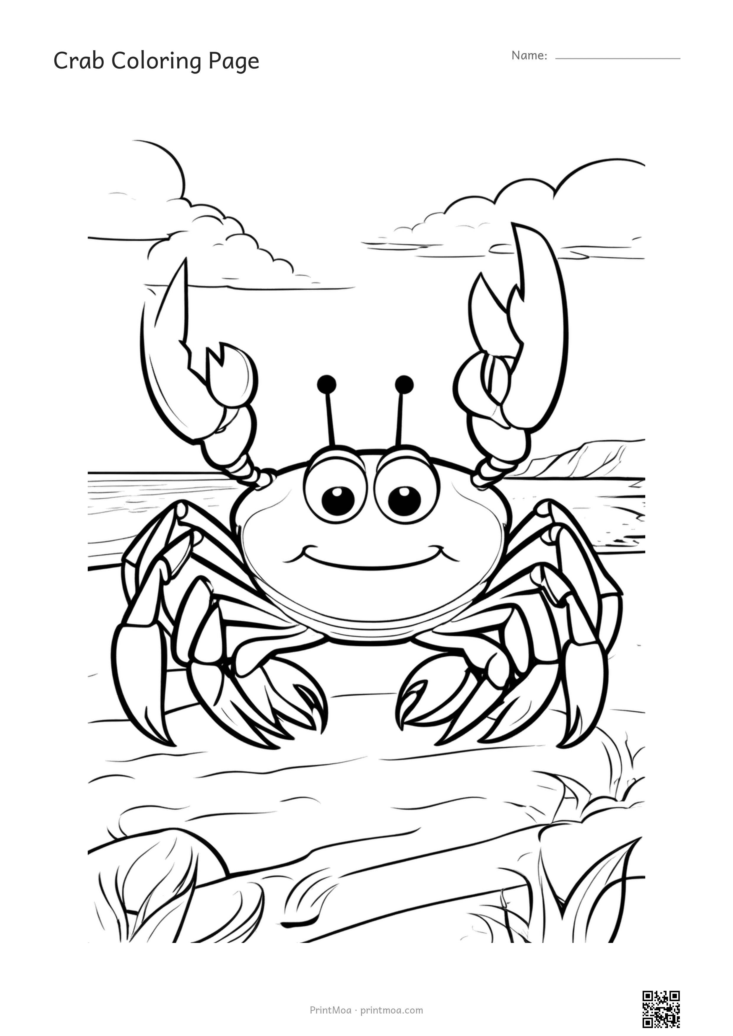 Crab Coloring Page