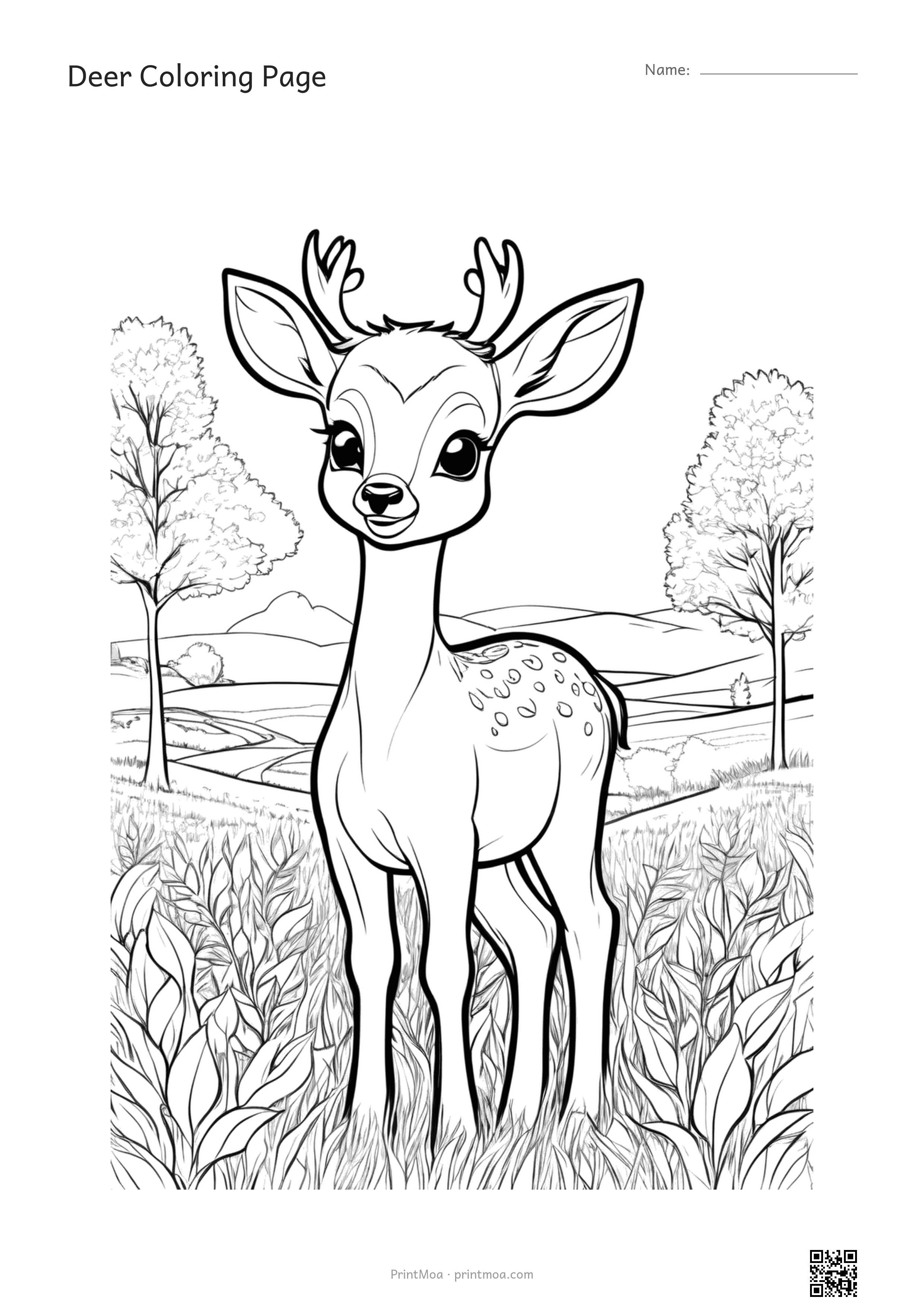 Deer Coloring Page