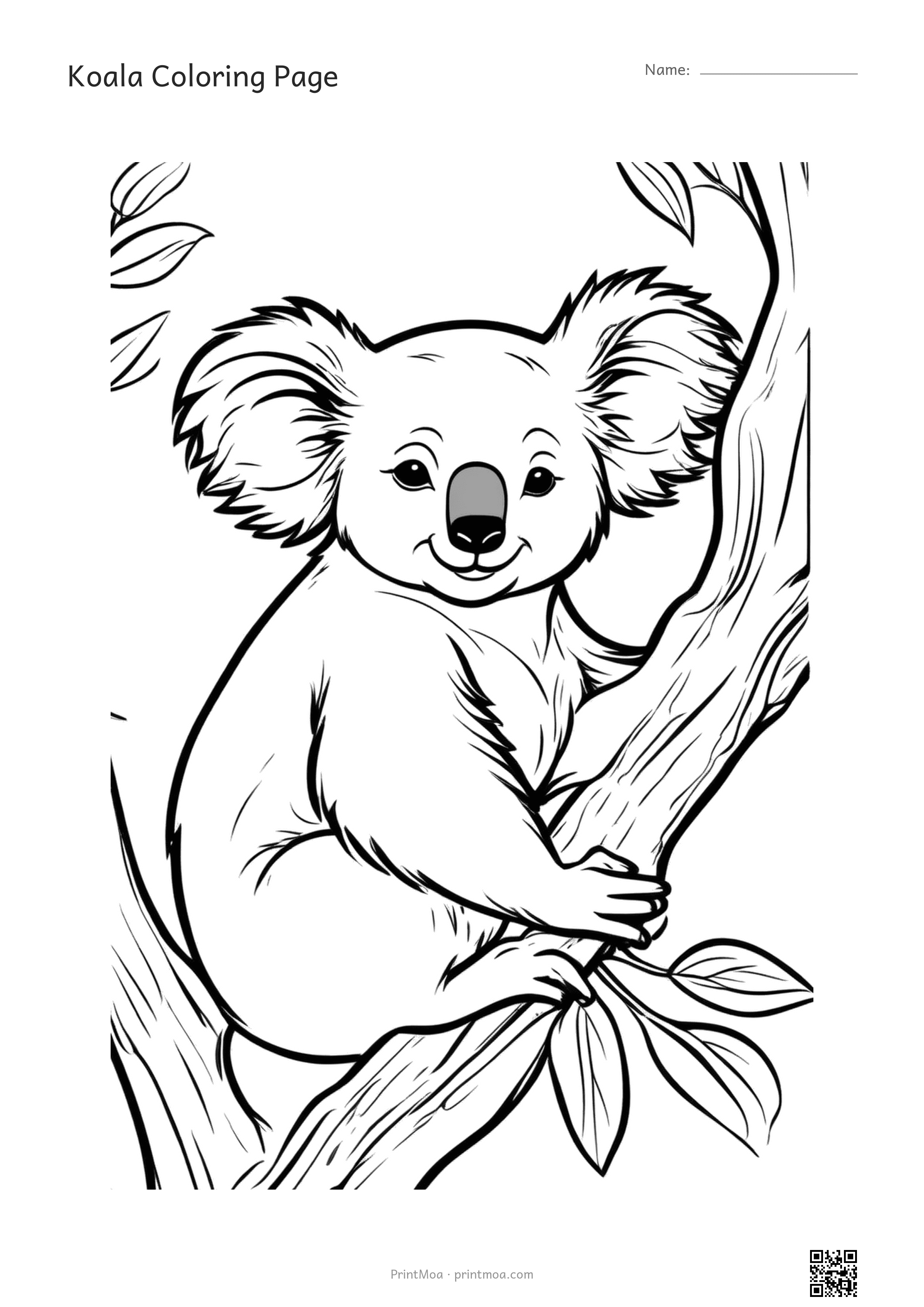 Koala Coloring Page
