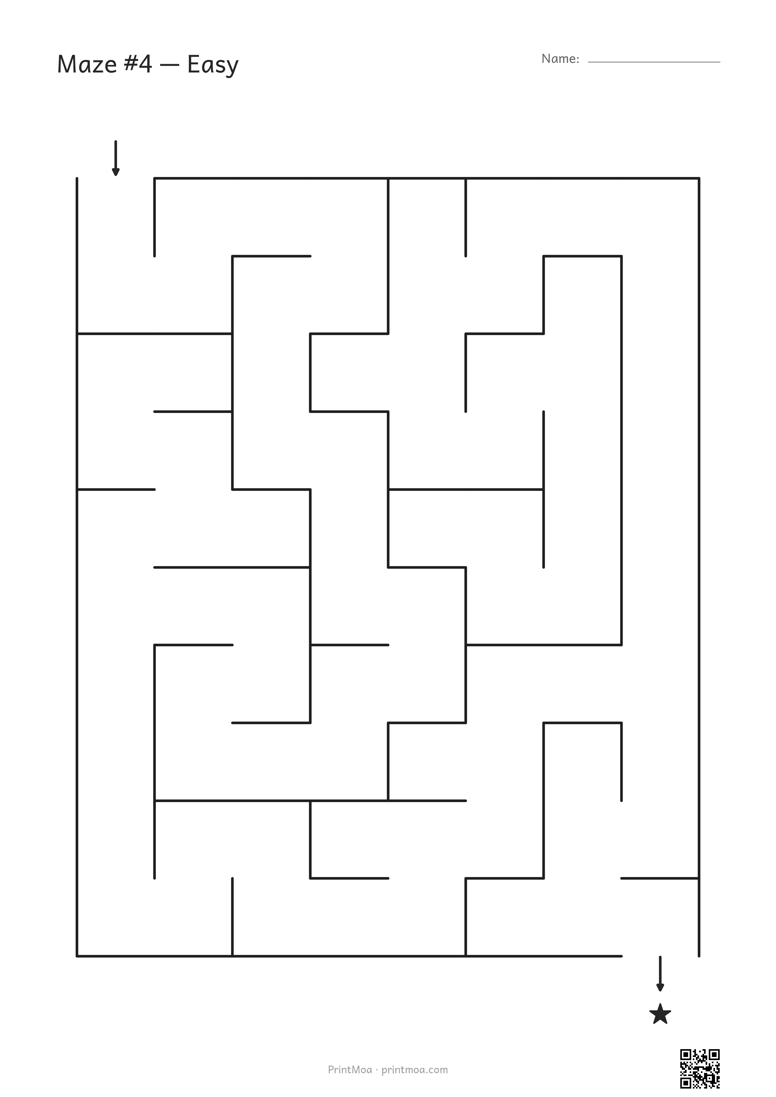 Printable Maze — Easy #4