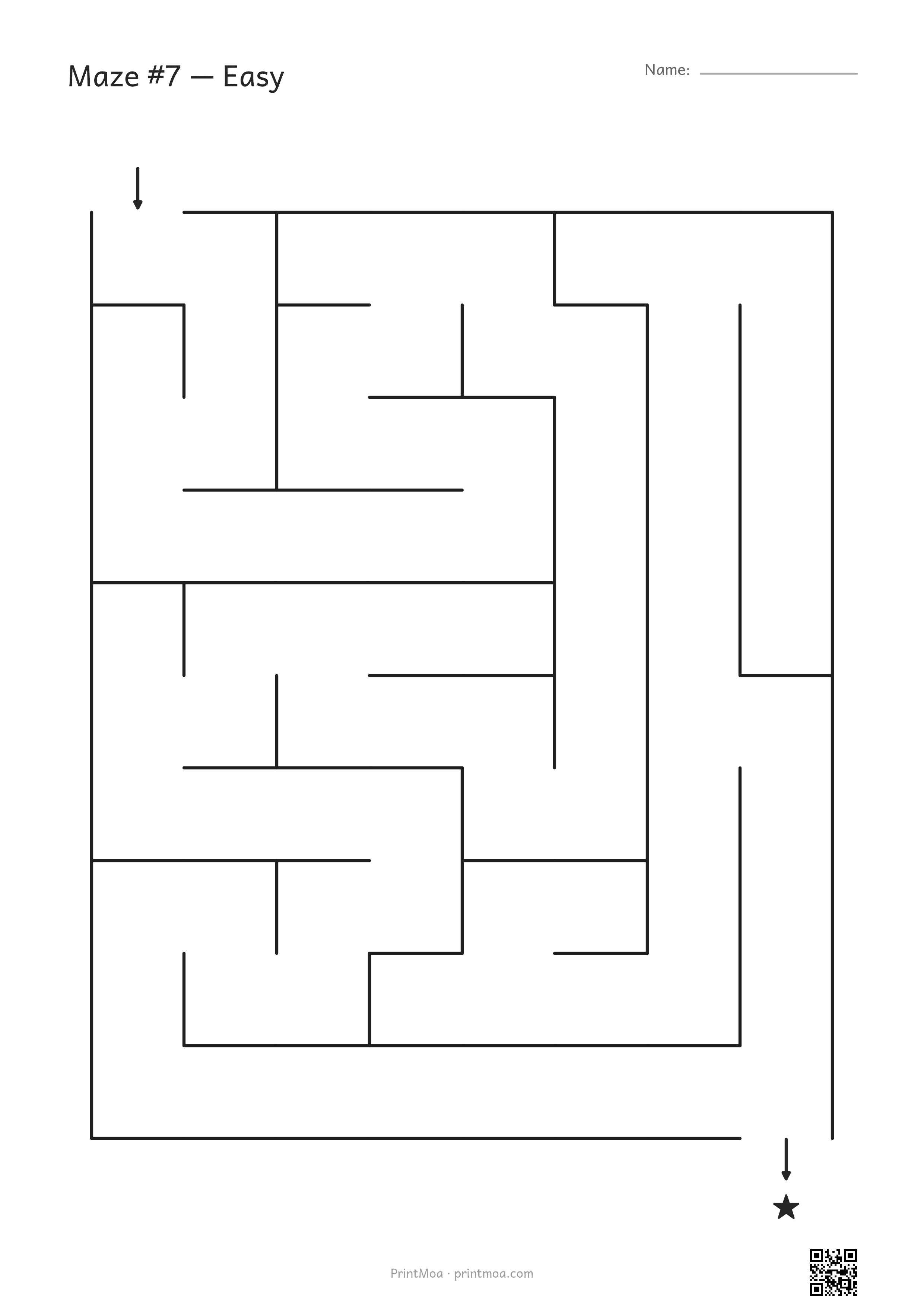 Printable Maze — Easy #7