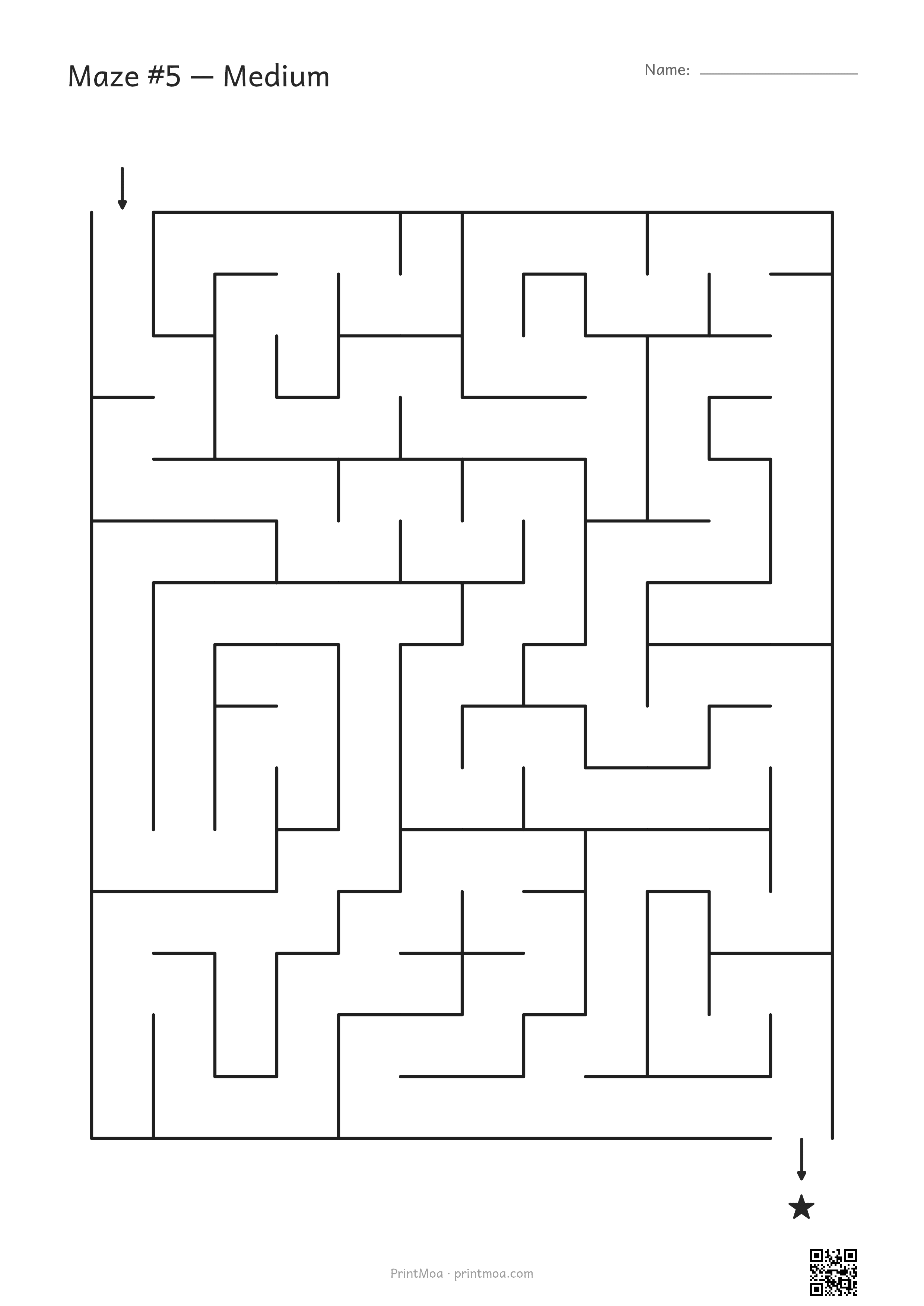 Printable Maze — Medium #5
