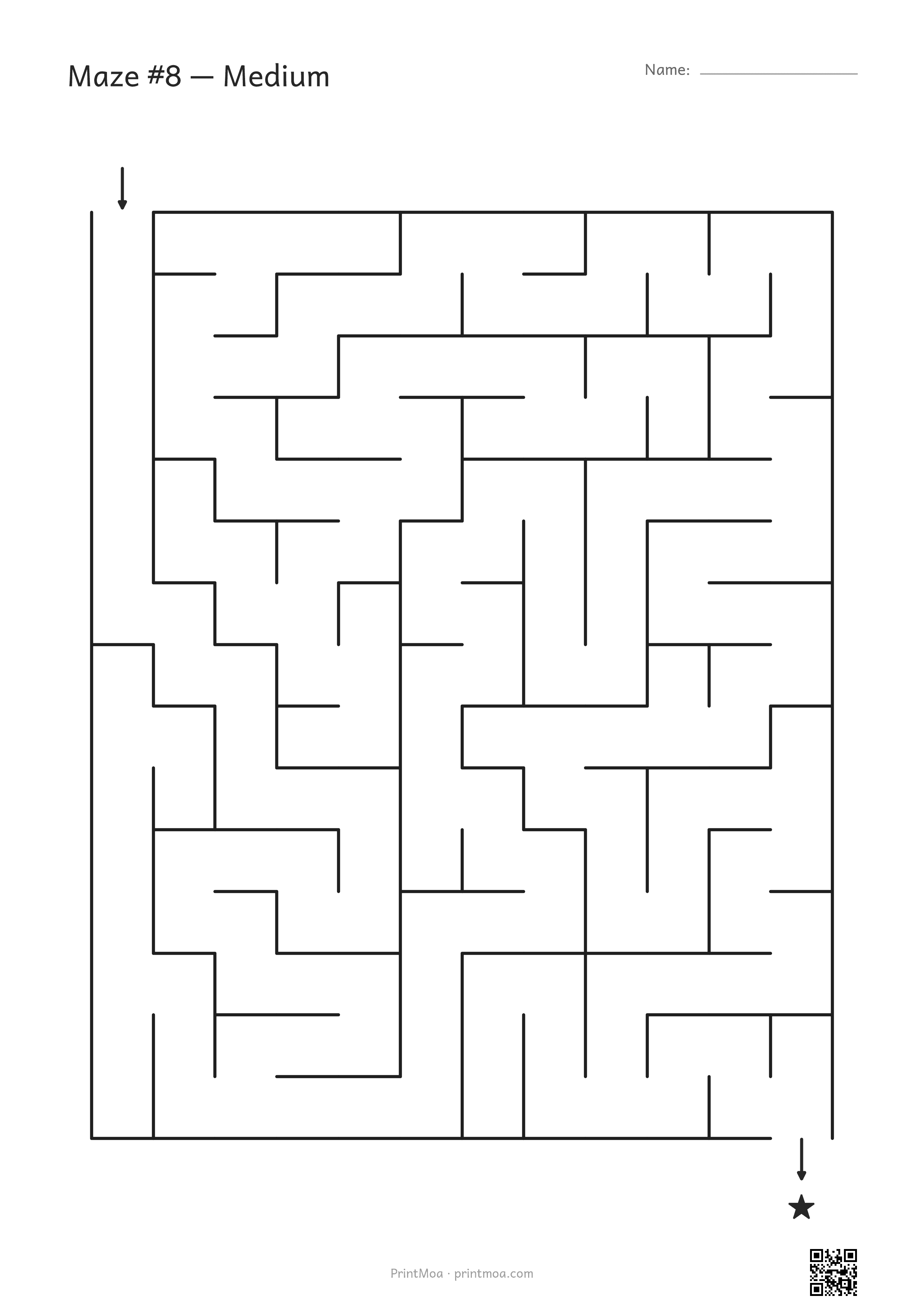 Printable Maze — Medium #8
