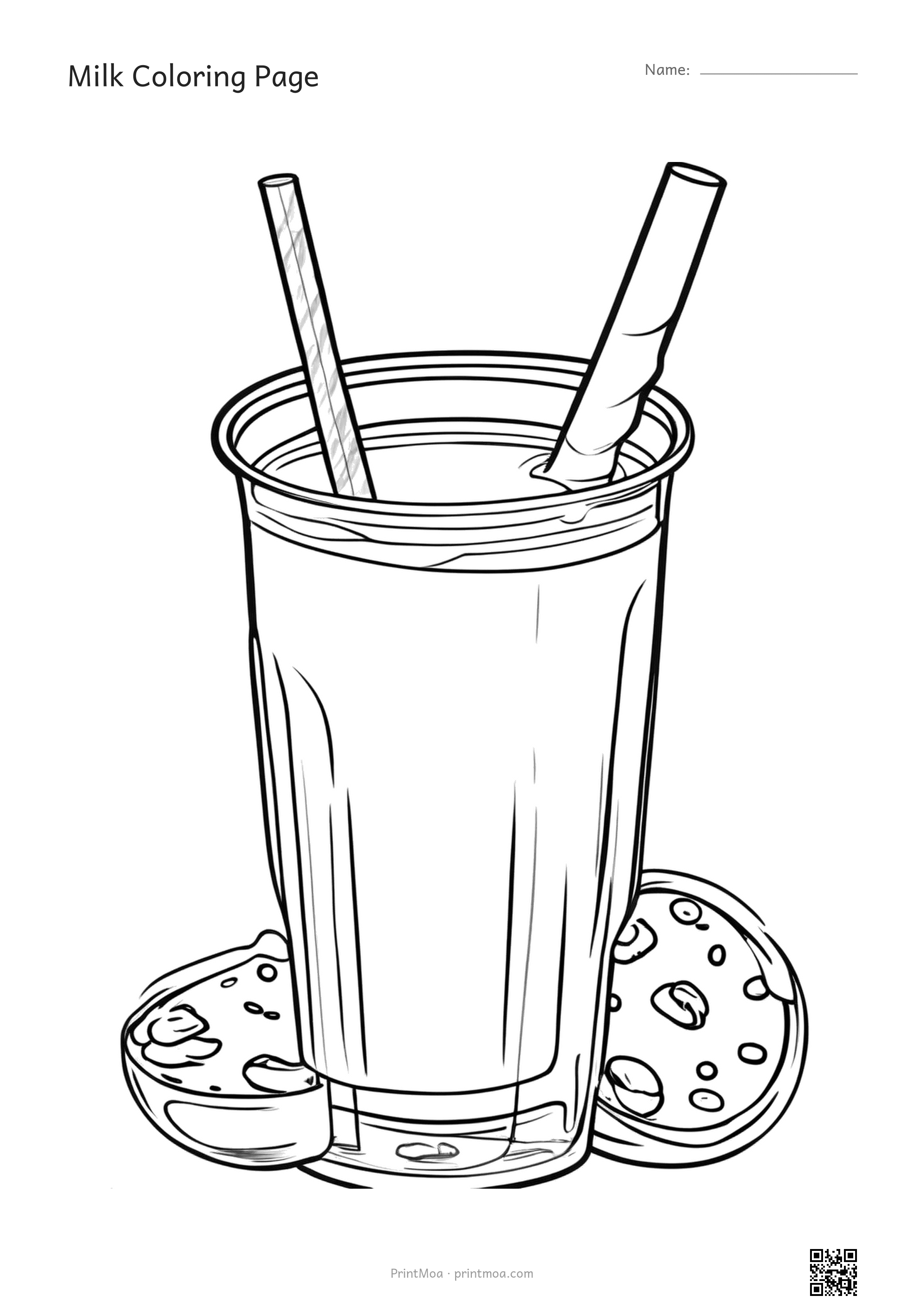 Milk Coloring Page
