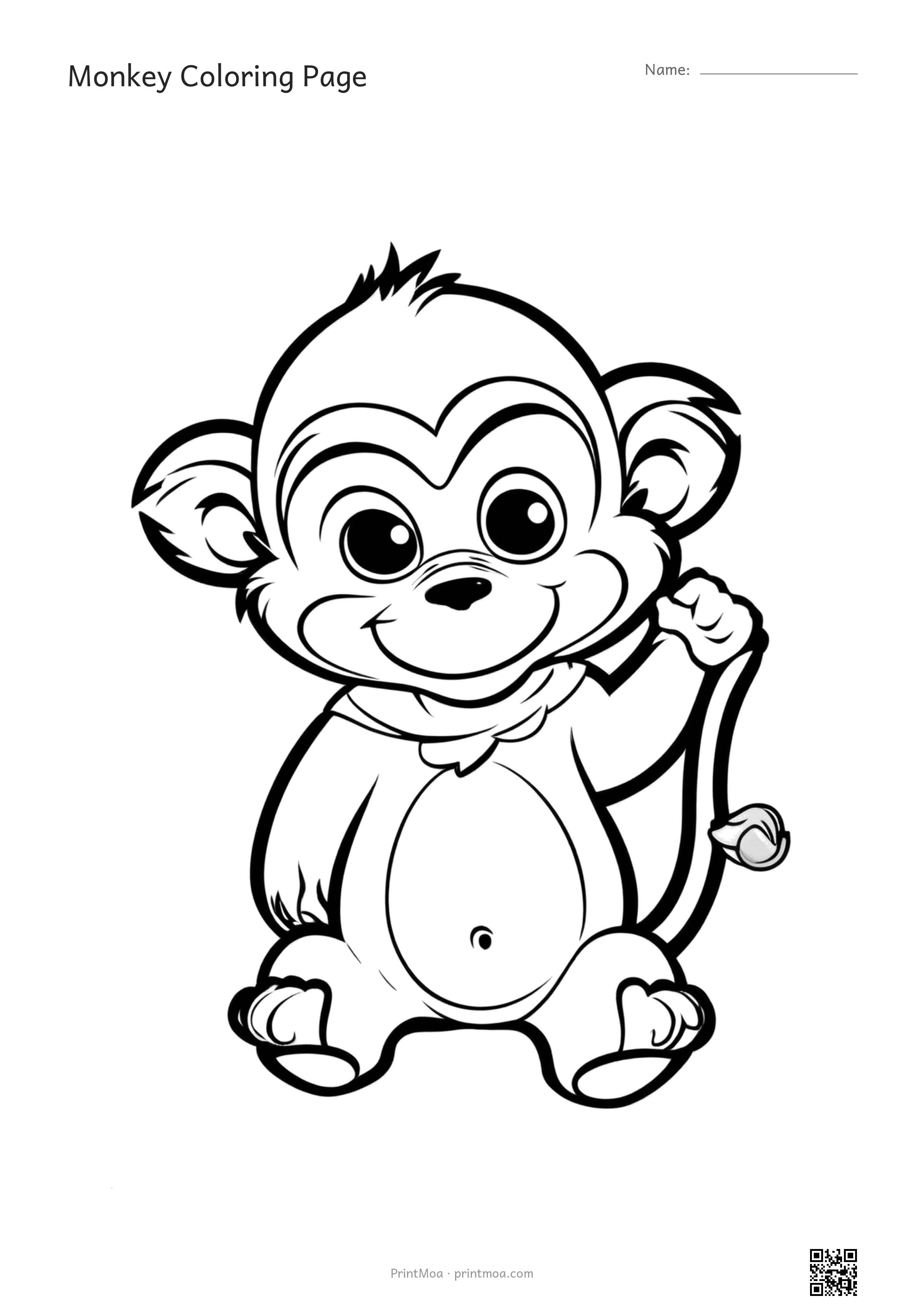 Monkey Coloring Page