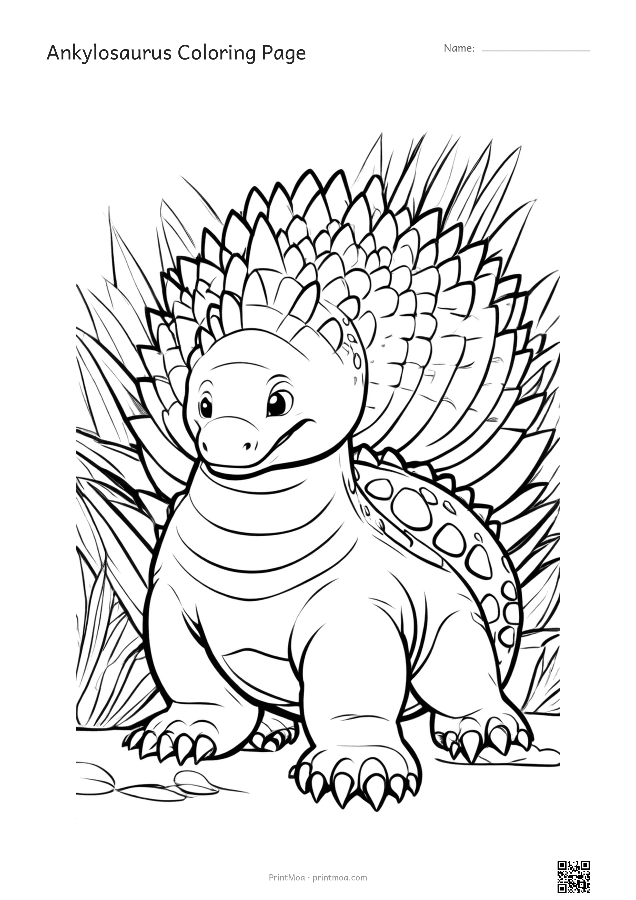 Ankylosaurus Coloring Page