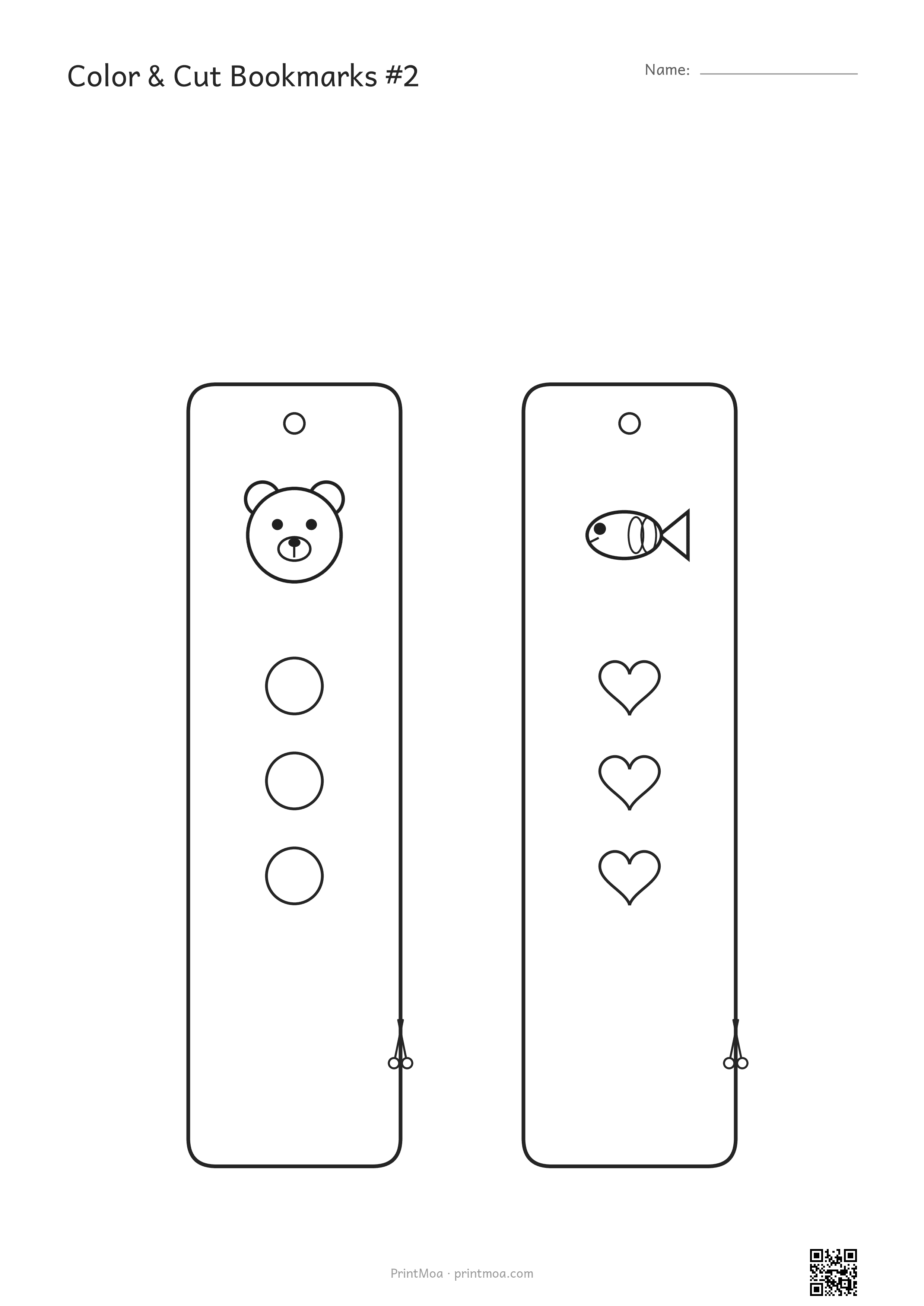 Color & Cut Bookmarks
