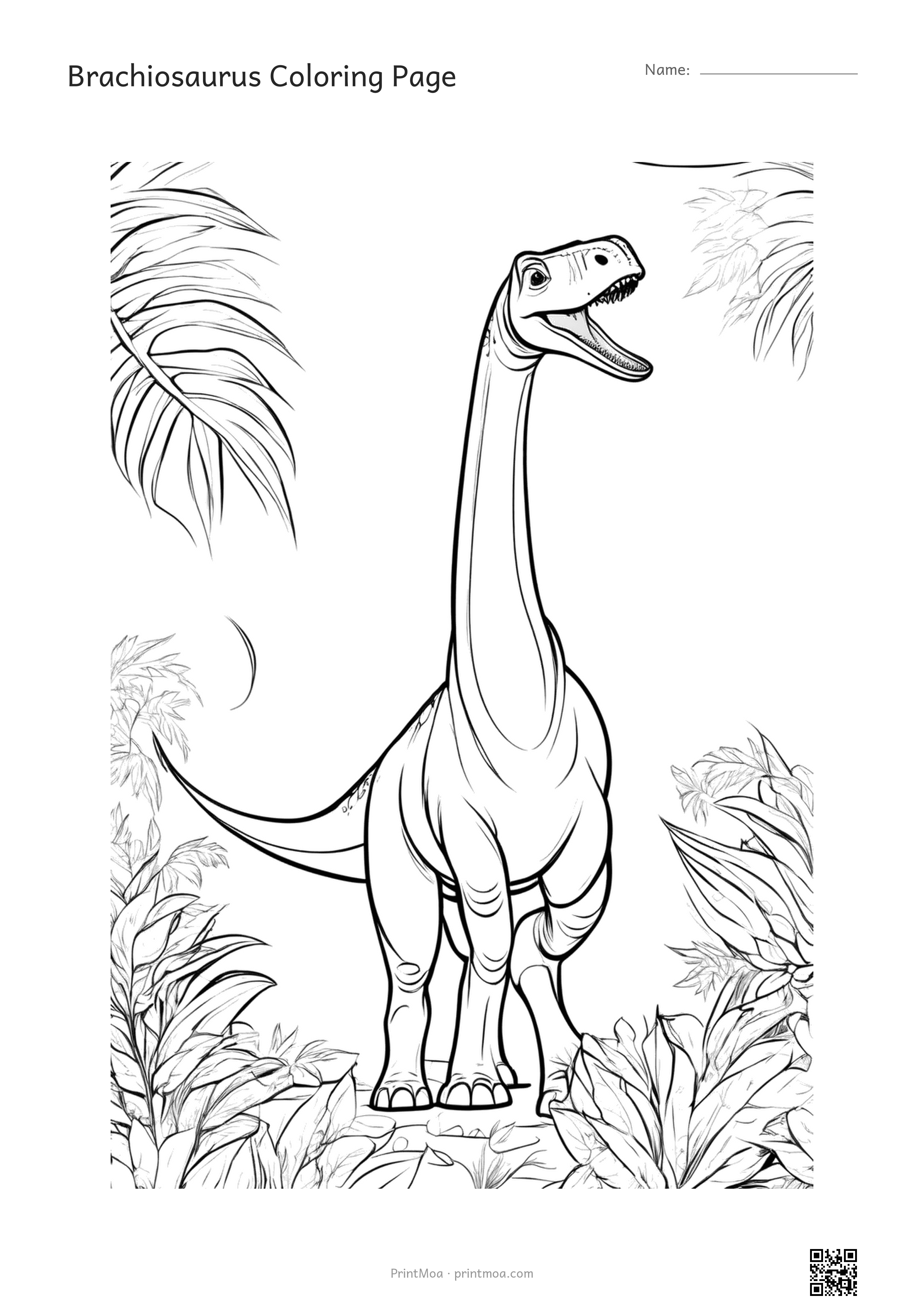 Brachiosaurus Coloring Page