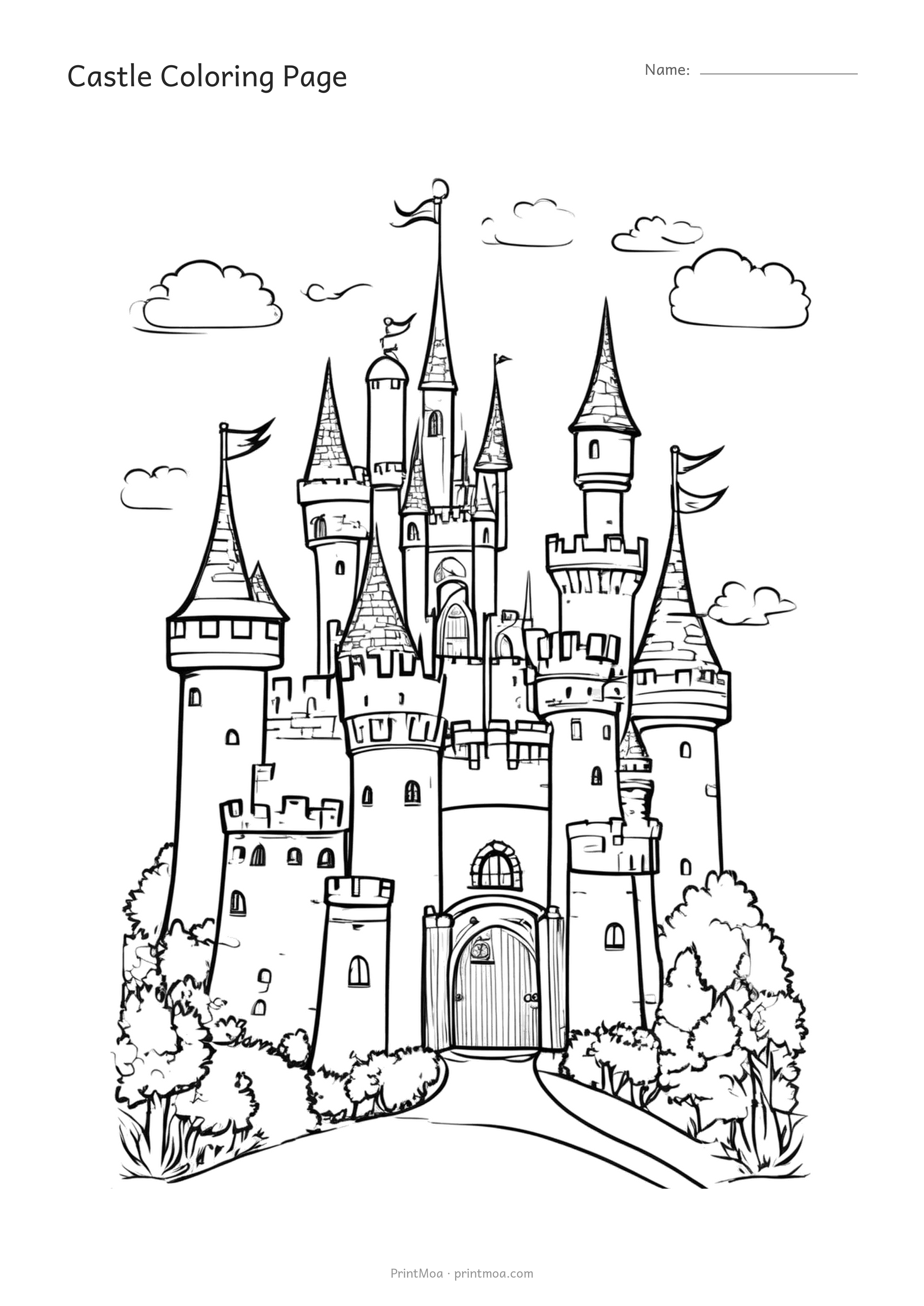 Castle Coloring Page