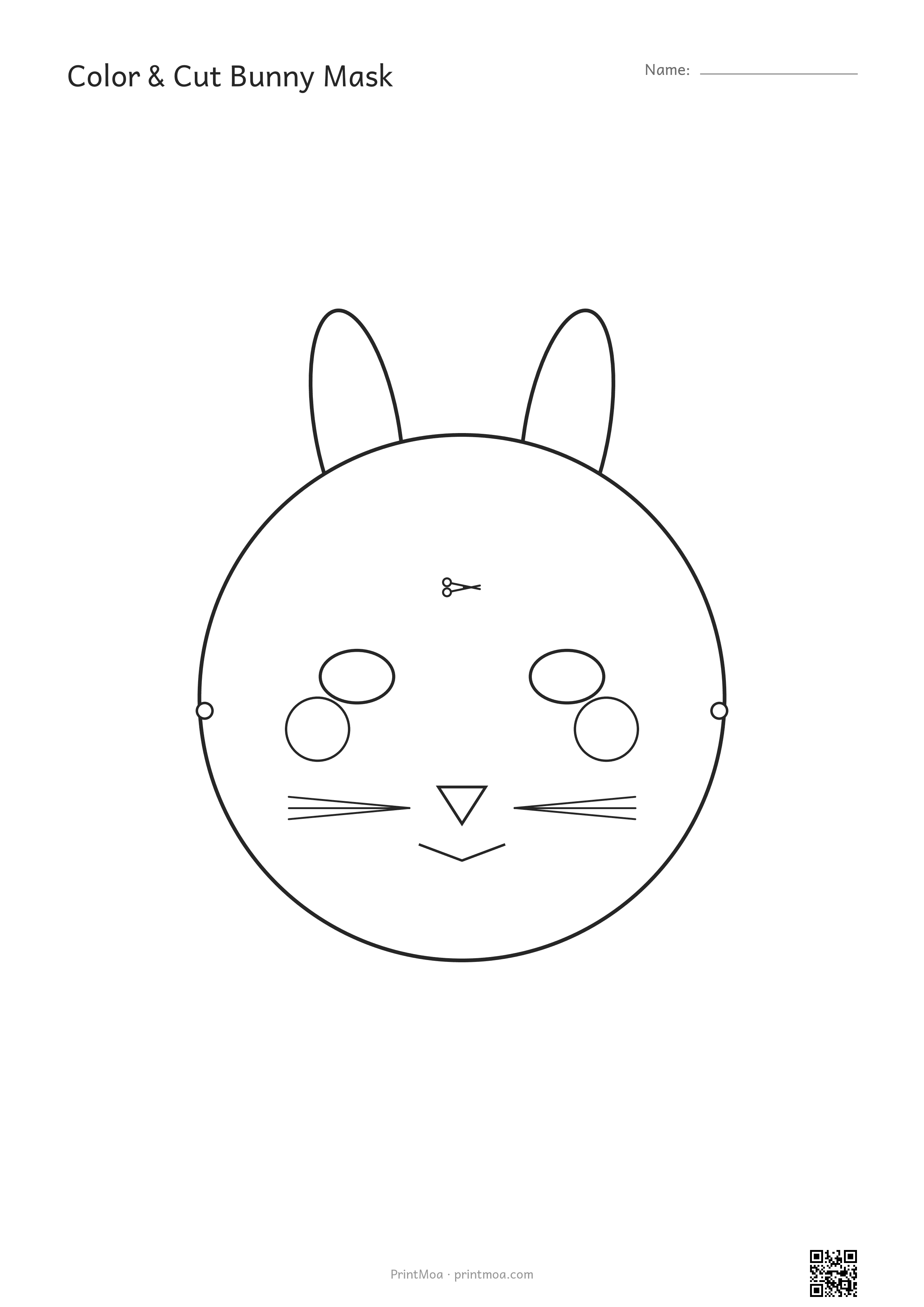 Color & Cut Bunny Mask