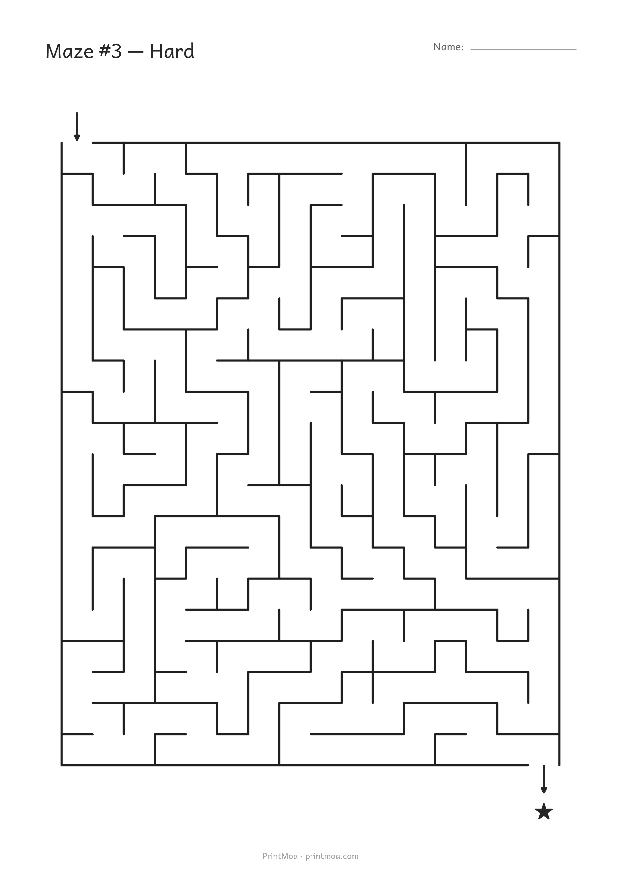 Printable Maze — Hard #3