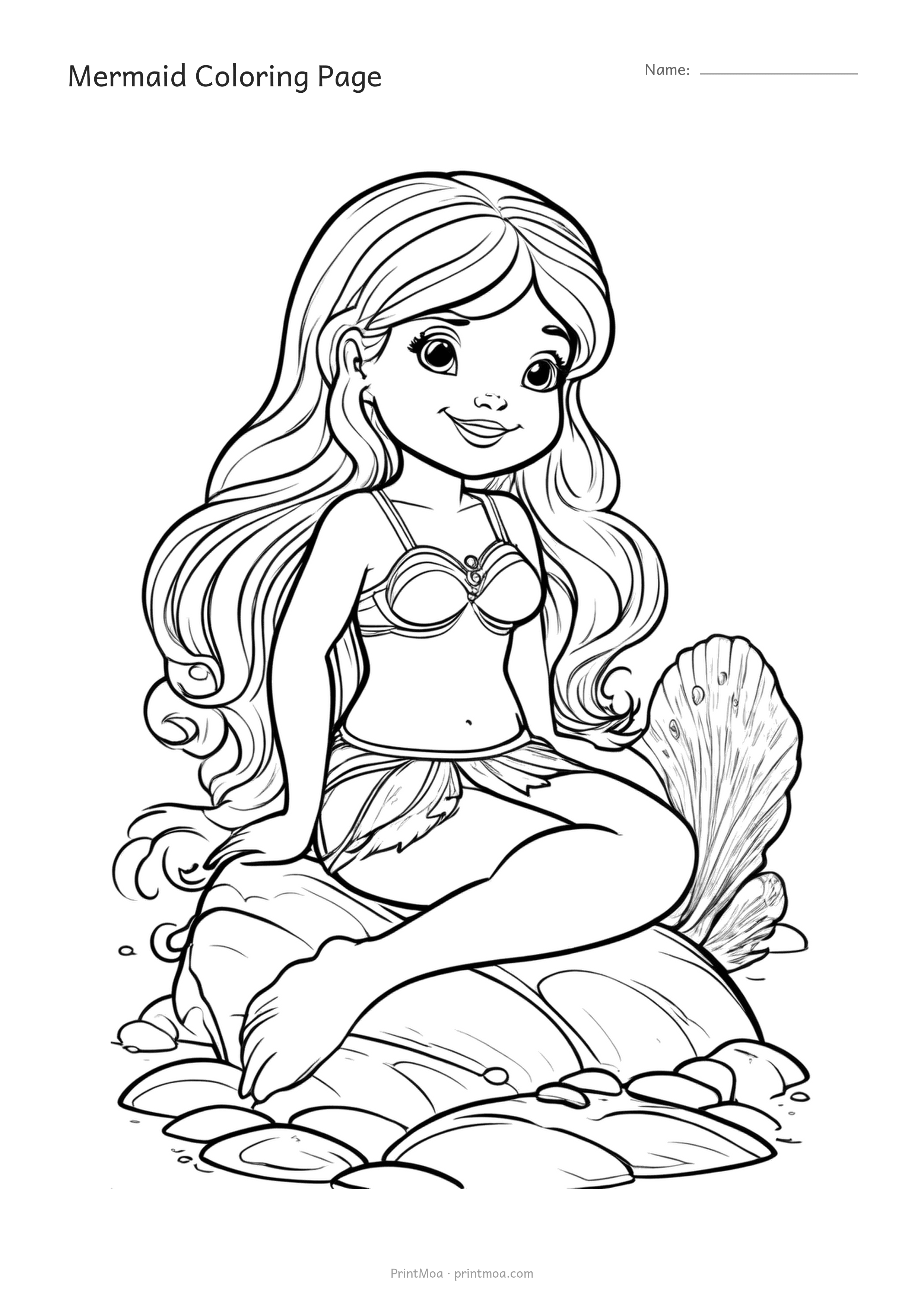 Mermaid Coloring Page