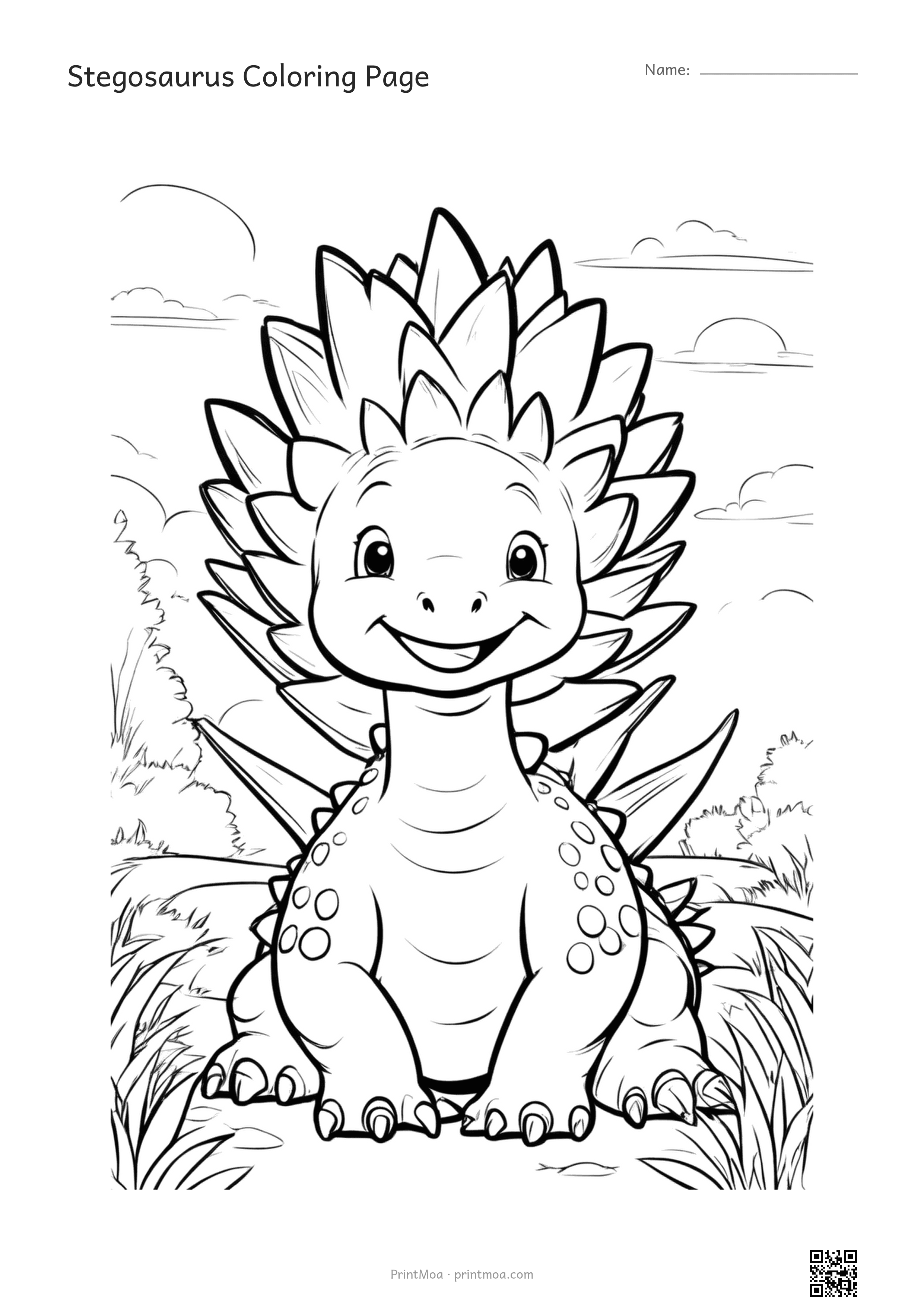 Stegosaurus Coloring Page