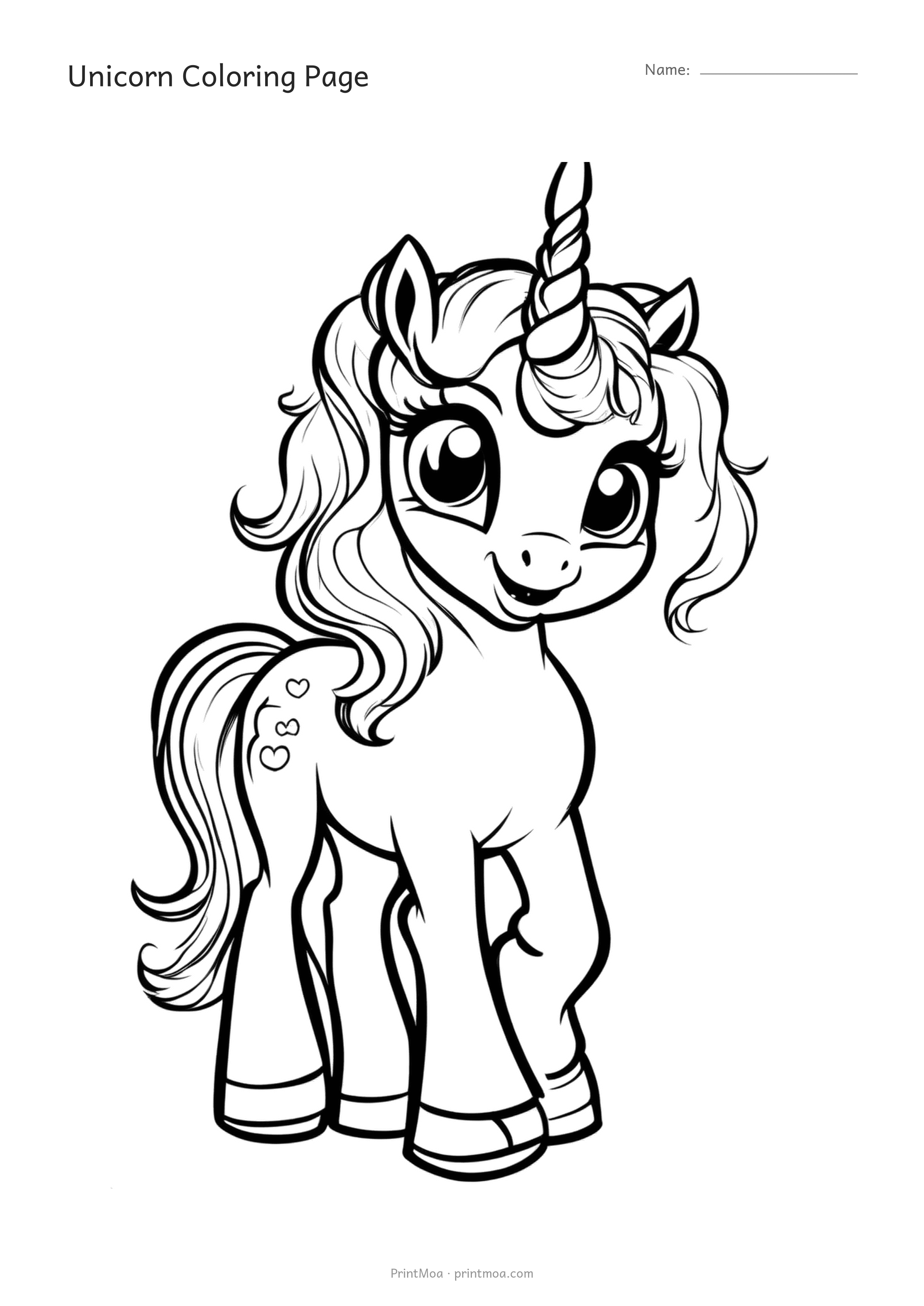 Unicorn Coloring Page